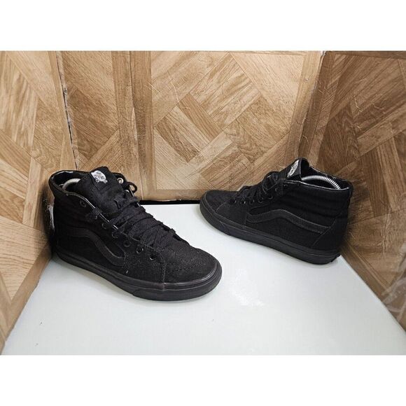 Vans Women's Off The Wall Skateboard Hi-top Classic Black Shoes Size 7.5 659 - Picture 1 of 11